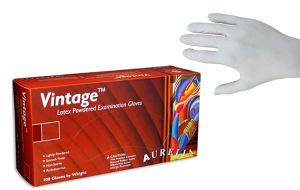 Γάντια Latex Aurelia Vintage Λευκά με Πούδρα 100τμχ