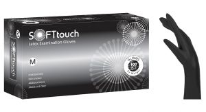 Γάντια Latex Soft Touch Μαύρα χωρίς Πούδρα 100τμχ