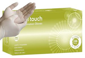 Γάντια Λάτεξ Soft Touch Λευκά με Πούδρα